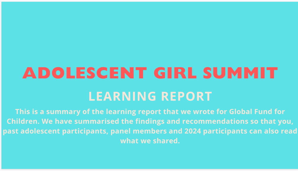 AGS 2022 - Learning Report (Adolescent-Friendly)